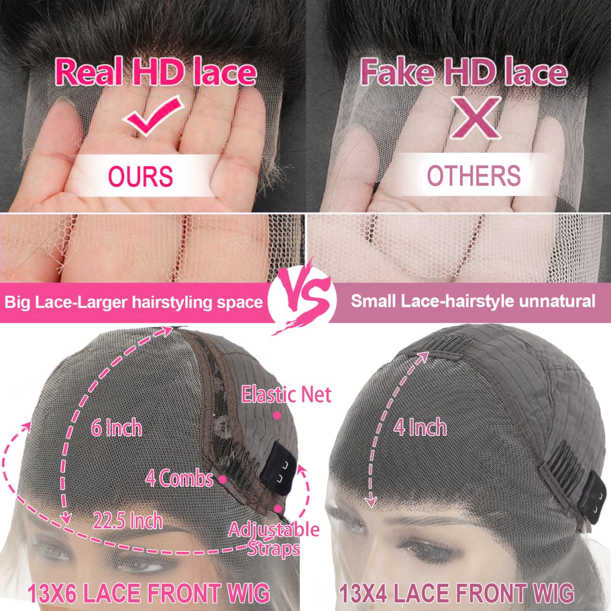 Luxyra 26" Body Wave HD Lace Front Wig – 180% Density, Glueless