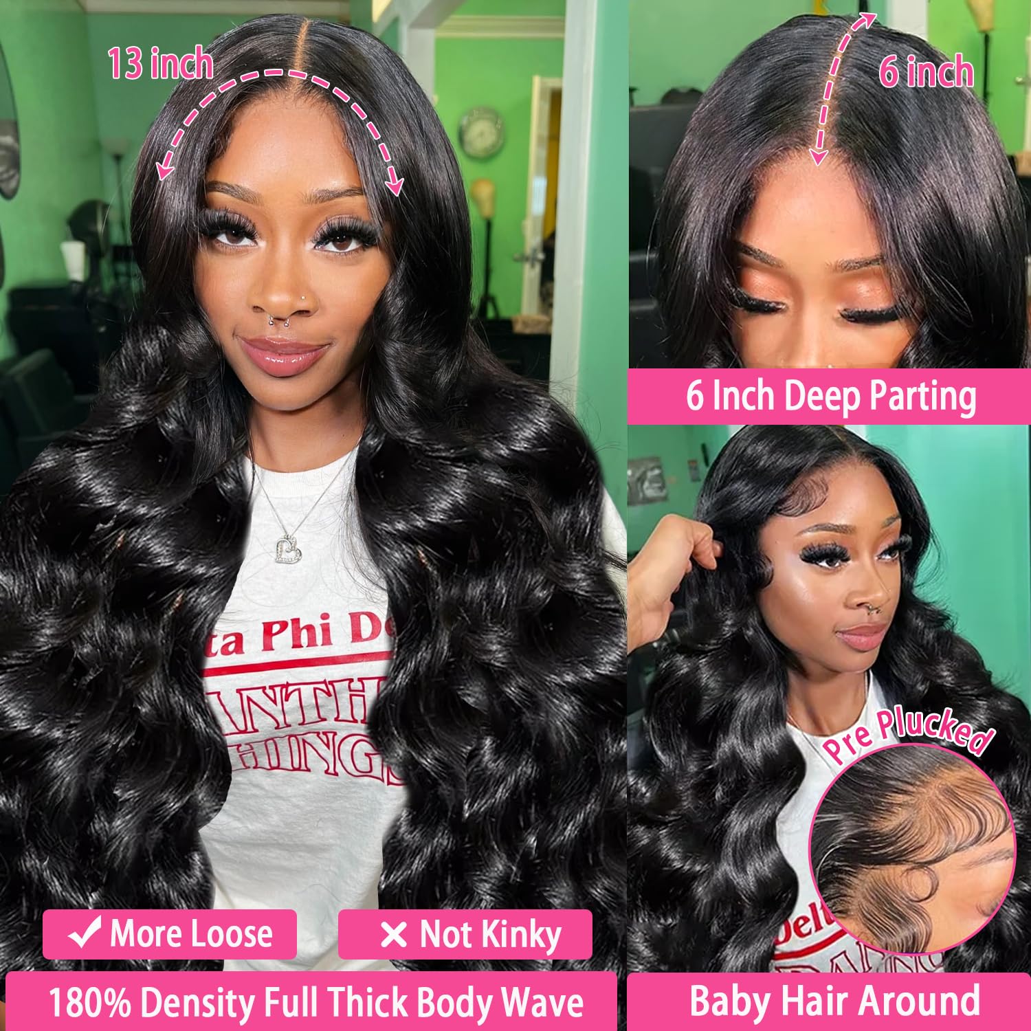Luxyra 26" Body Wave HD Lace Front Wig – 180% Density, Glueless